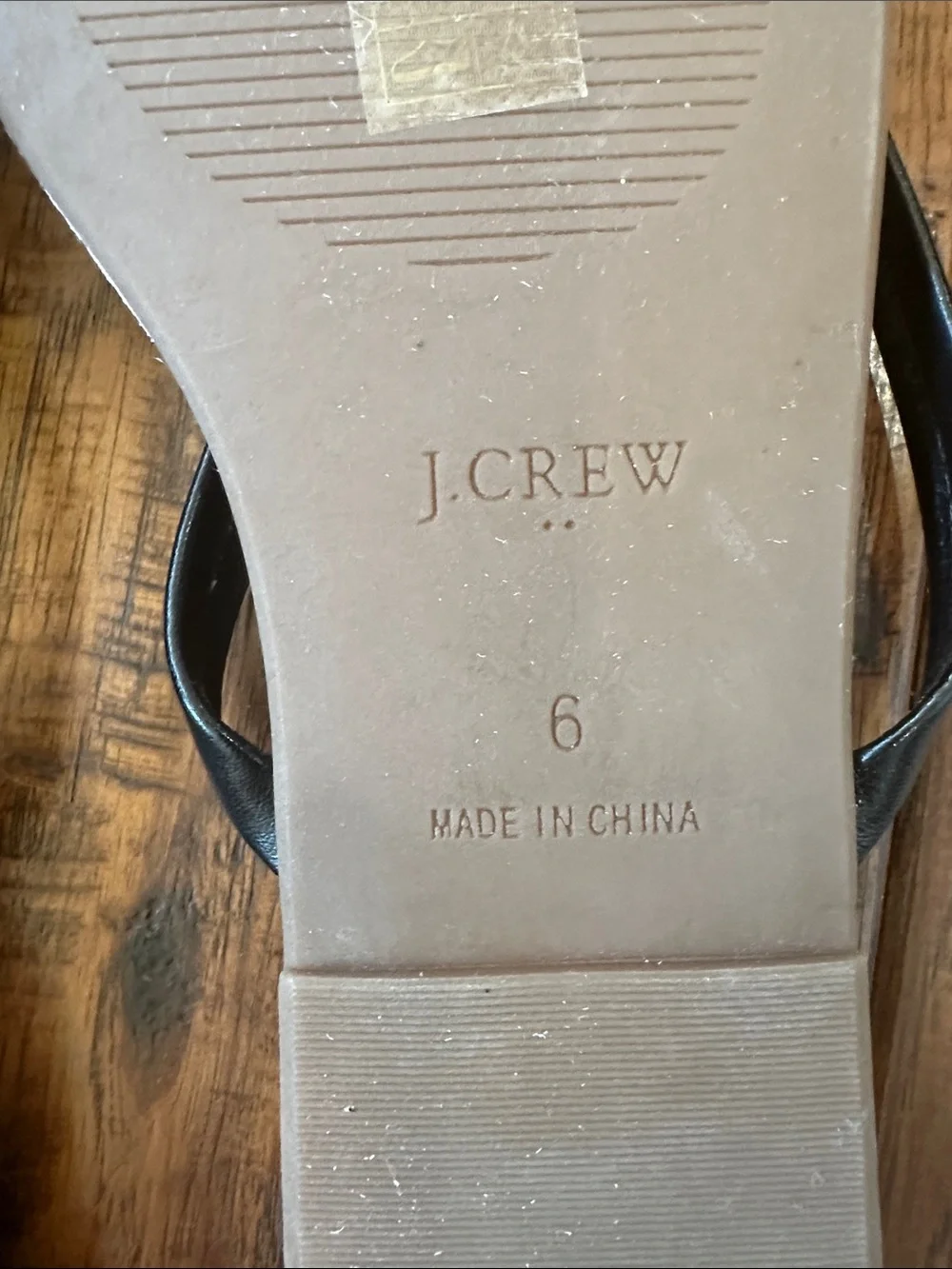 Lot of 2 J. Crew Women's Easy Summer Flip Flop Sandals in Black and Tan